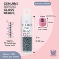 thumbnail image 3 of Miyuki Delica Seed Beads – Size 11/0 (1.6 mm), DB0459, Nickle-Plate Teal, 7.2 g, Approx. 1440 Beads, 3 of 7