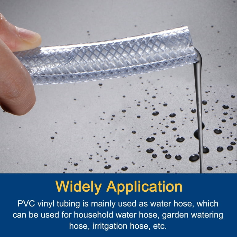 TA-VIGOR 10mm X 12mm X 1m Long Clear PVC Clear Vinyl Tubing Food Grade