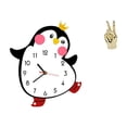 thumbnail image 1 of Reloj de pared,Reloj de pared silencioso y decorativo que no hace tictac,Reloj de pared silencioso de pingüino pequeño Reloj de madera,Escultura de estatua,Estatuas y figuras con gestos de, 1 of 8