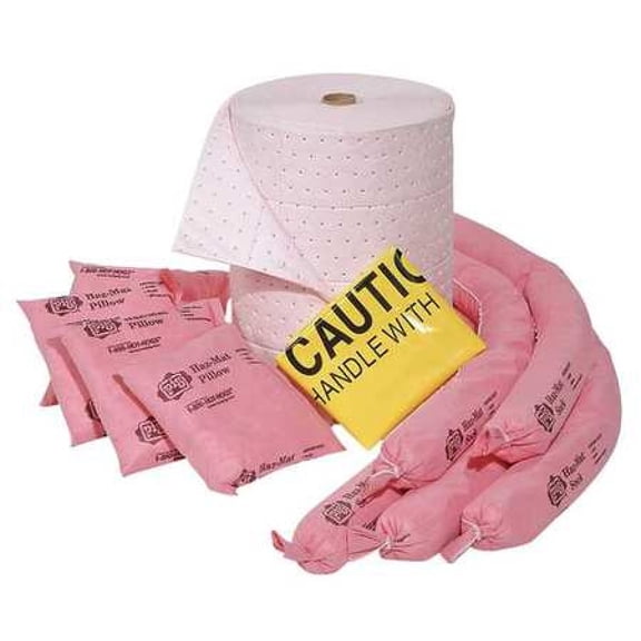 PIG RFL344 Spill Kit Refill, Chem/Hazmat, Pink