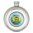 thumbnail image 1 of Sleep When Your Extinct Dinosaur Funny Humor Round Stainless Steel 5oz Hip Drink Flask, 1 of 4