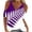 Purple, variant on Fesfesfes Womens Tops Women V-neck Loose And Comfortable T-shirt Casual Off Shoulder Womens Tops Casual XL(US:10)