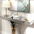 thumbnail image 4 of SHYFOY Mirrired Accent Table Console Table X-Cross Sofa Table, 4 of 10