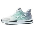 thumbnail image 2 of Mens Elevator Sneakers Invisible Height Increasing Elevator Shoes cloud runners 2.4" boost Taller Lightweight Breathable Mesh Upper Hidden Heel Trainers Lace-up Sports Shoes Green 43, 2 of 7