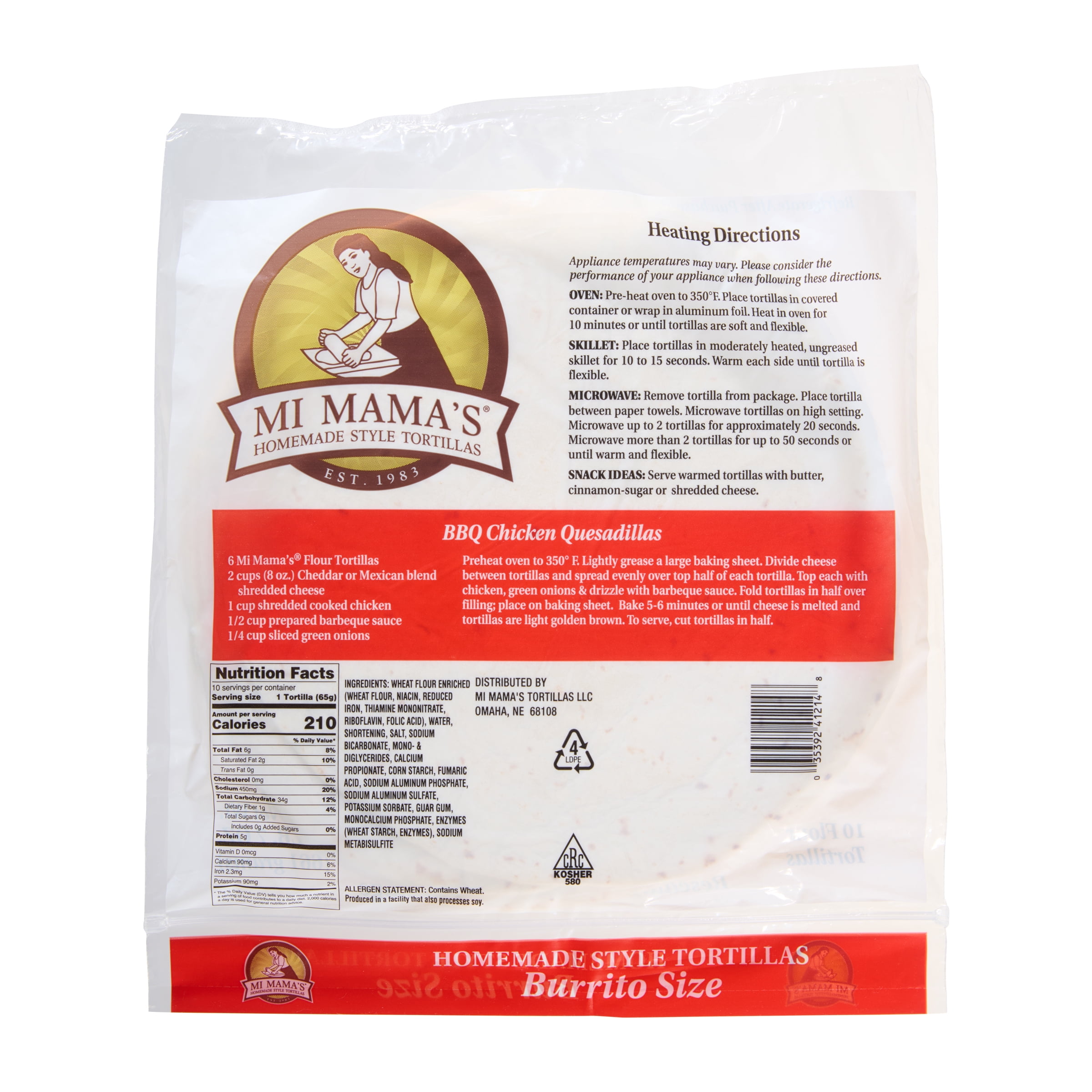 Mi Mama's Flour Tortillas, 23 oz