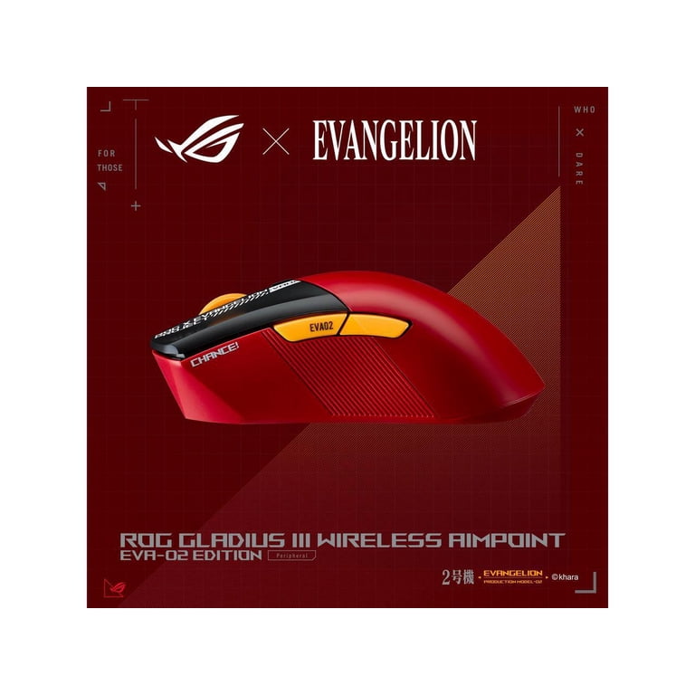 Asus ROG Gladius III Wireless Gaming Mouse, EVA-02 Edition, 36K Asus ROG Gladius III Wireless Gaming Mouse, EVA-02 Edition, 36K