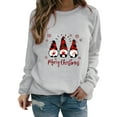 thumbnail image 1 of Ukumplol Chemises à Manches Longues pour Femmes Hauts de Sortie pour Femmes Mode Décontractée Chandail en Molleton Chaud Manches Longues Col Rond Chemise Imprimée Douce Chandails en Molleton d'Hiver pour Femmes Gris TG, 1 of 4