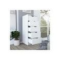 thumbnail image 4 of We Have Furniture Dresser Kamran, Five Drawer Narrows, White Finish, 4 of 7
