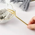 thumbnail image 3 of 18/8 Stainless Steel Modern Thicken 5.5-Inch Golden Mini Fruit Appetizer Forks and Dessert Spoons Set (4 Forks + 4 Spoons), 3 of 6