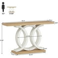 thumbnail image 2 of Tribesigns 55" Console Table with Geometric Base, Wooden Entryway Table, 2 of 5
