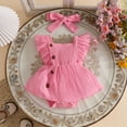 thumbnail image 2 of JUMEYU Baby Princess Dress Newborn Baby Girl Outfit Romper Dress Cute Infant Girl Clothes 0 3 6 9 12 18 24 Months (Pink,0-3 Months), 2 of 7