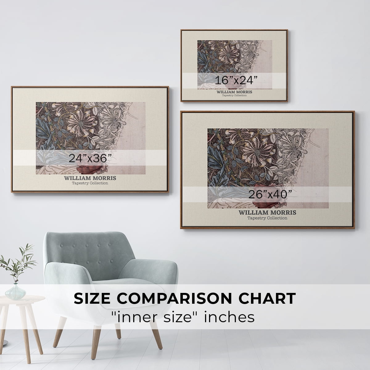 Vintage Abstract Print-XLI Framed in Walnut Wood Gallery Wrapped Canvas 17 in. x 25 in.