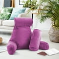 thumbnail image 6 of Nestl Reading Pillow, Extra Large Bed Rest Pillow with Arms – Premium Shredded Memory Foam TV Pillow, Detachable Neck Roll & Lumbar Support Pillow - Orchid Purple, 6 of 7