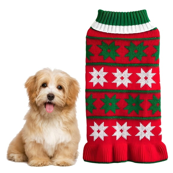 GASTROPOD Dog Clothes,Acrylic Fibers Dog Shirts for Small Dogs,Simple Pattern Dog Dress,Red,XL
