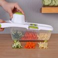 thumbnail image 4 of 8-in-1 Vegetable Chopper with Stainless Steel Blades & Storage Container, 8 Interchangeable Blades for Slicing, Dicing, Shredding, Easy to Clean & Store, Ideal for Home Kitchens, Meal Prep &, 4 of 5