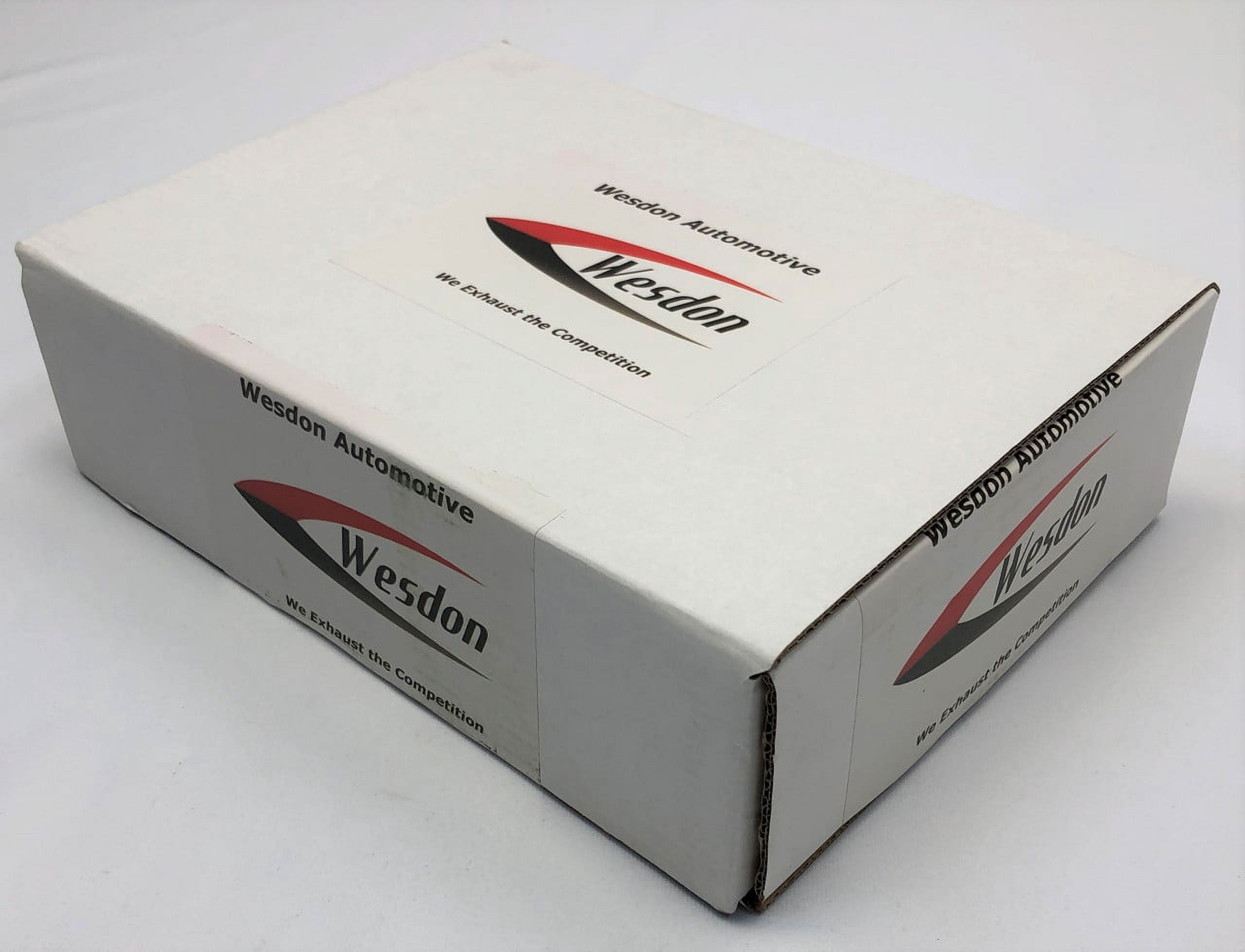 Exhaust Tip 3.00" Inlet 3.00" Outlet 13.00" long WDWDRS30013-300-HP-SS Dual Round Slant Polished 304 Stainless Wesdon Exhaust Tip