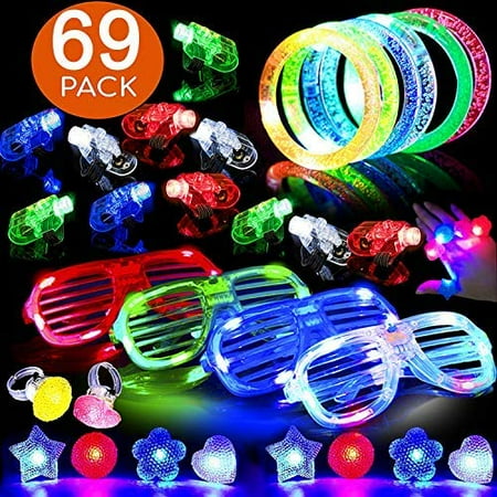 60 Pcs Glow In The Dark Party Supplies Glow Sticks Bulk Led Party Favor Light Up Toys Kid Adults 50 Glow Sticks Necklaces Bracelets 5 Light Up Glasses Led Wreath Walmart Canada
