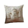thumbnail image 2 of Horivan Christmas Cushion Cover Holiday Decor with Santa Reindeer Snowman Tree Designs Soft Woven Fabric for Living Room Sofa Bed Home Festive Throw Pillow Covers, 2 of 5
