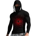 thumbnail image 2 of Elvqul Shirts for Men Big and Tall Pullover Halloween Halloween Hooded Silk Long Sleeve Mens Shirts, 2 of 5