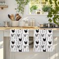 thumbnail image 4 of Rooster Farmhouse Black Kitchen Towels Set of 3, Farm Animals Simple Art Modern Absorbent Dish Towels for Kitchen, Microfiber Hand Towel, Quick Drying Tea Towel for Cleaning Decorative Dishcloths, 4 of 7
