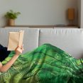 thumbnail image 3 of Rainforest Soft Flannel Fleece Throw Blanket, Plants in Tropical Environment Exotic Jungle Atmosphere Natural Beauty Pattern, Cozy Plush for Indoor and Outdoor Use, 60" x 80", Green, by Ambesonne, 3 of 5