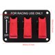 thumbnail image 5 of Panel de interruptores Racing Car, Panel de interruptores de palanca de 12 V 3 grupos para Racing Car Red Ecomeon  no, 5 of 5