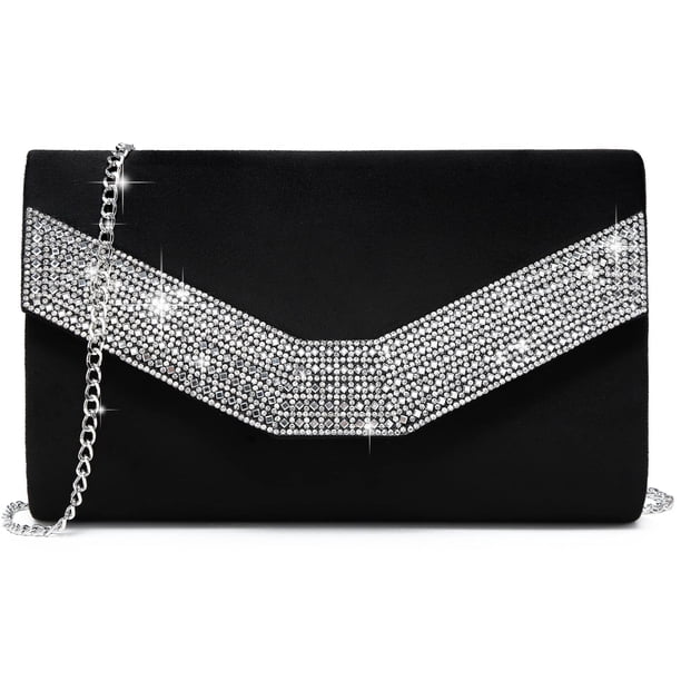 Bolso de noche Dasein para mujer, formal, fiesta, boda, negro