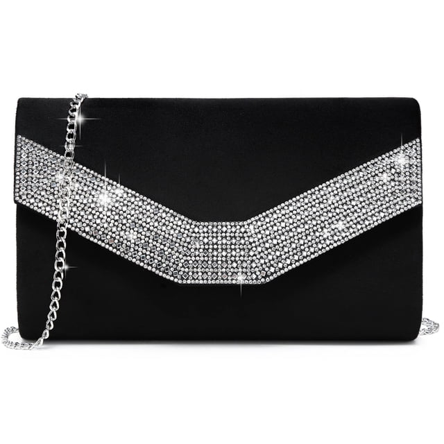 Bolso de noche Dasein para mujer, formal, fiesta, boda, negro