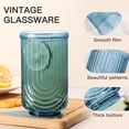 BPPEG Blue Vintage Glassware Set of 6-17Oz Blue Water Drinking Glass ...