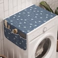 thumbnail image 1 of Leaves Washing Machine Organizer, Branches over Denim Background Contemporary Fashion Nature Mix Art Deco, Anti-slip Fabric Top Cover for Washer and Dryer, Slate and Baby Blue, by Ambesonne, 1 of 1