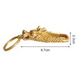 thumbnail image 5 of Pnellth Brass Dragon Head Keychain Handmade Pure Copper Lucky Charm Creative Non-fading Dragon Keychain Hanging Pendant, 5 of 8