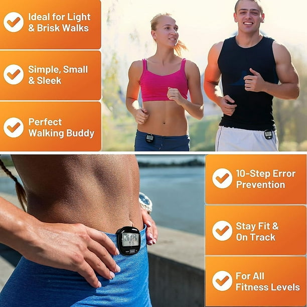 3D Walking Pedometer Clip Strap Distance Tracker Calorie Counter 7 Day Memory Target Monitor Activity Timer Walmart