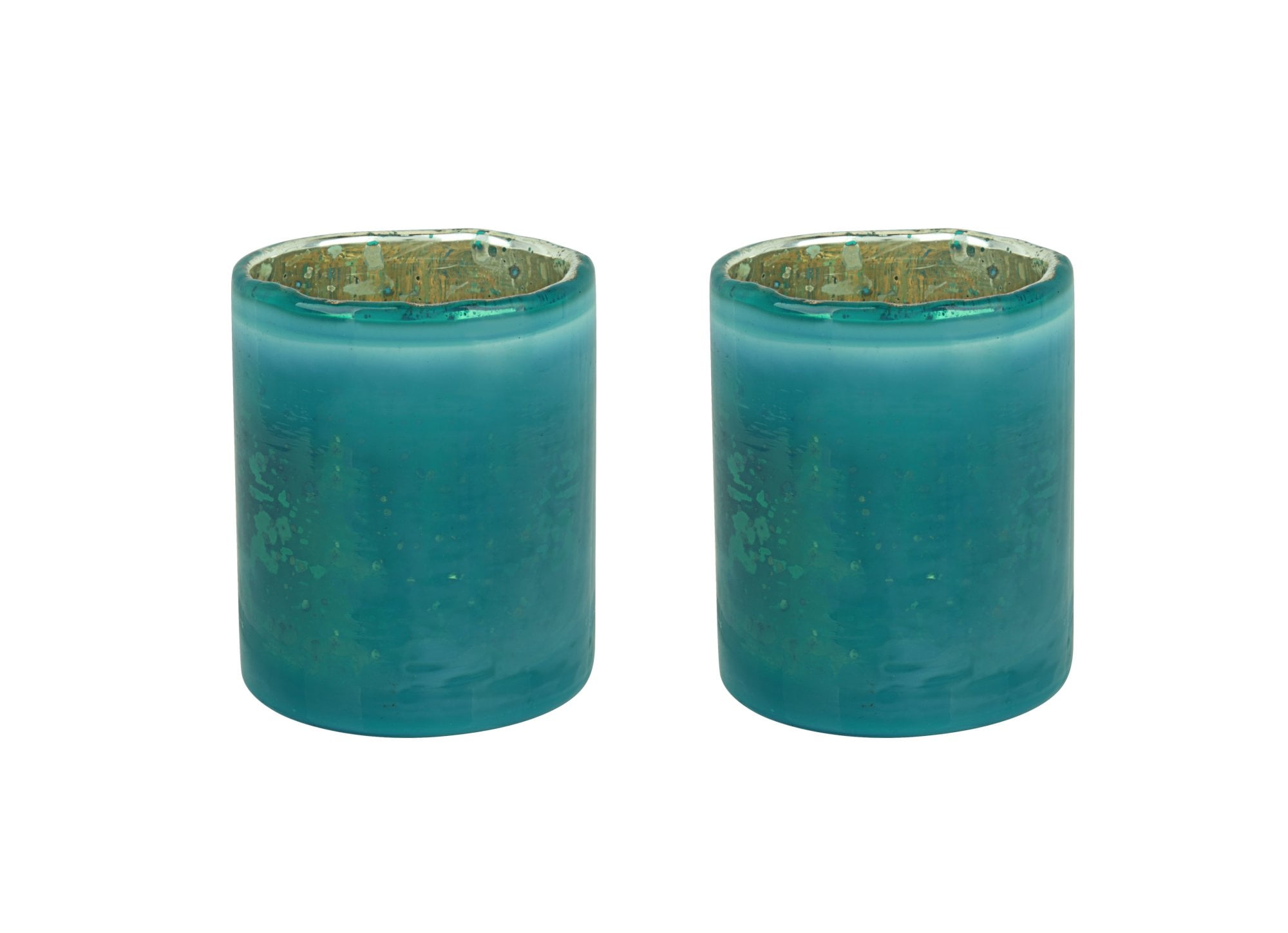 Aspen Creative 160032 Teal Glass Votive Candle Holder 23/4" Diameter
