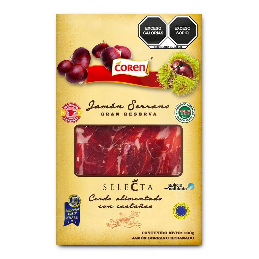 Jamón serrano Coren gran reserva rebanado 100 g Walmart en línea