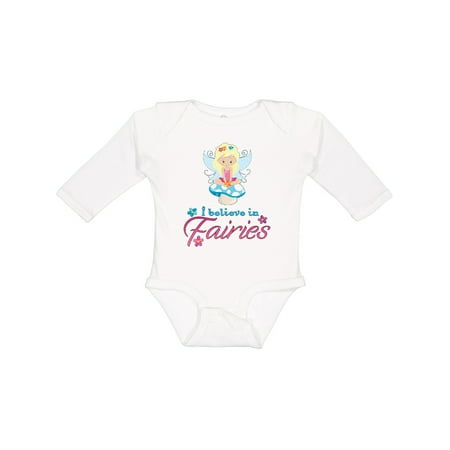

Inktastic I Believe in Fairies Gift Baby Boy or Baby Girl Long Sleeve Bodysuit