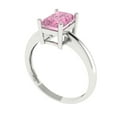 thumbnail image 2 of Clara Pucci 14K White Gold 1.75ct Pink Solitaire Ring for Women, 2 of 8