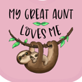 thumbnail image 4 of Inktastic My Great Aunt Loves Me Cute Sloth and Baby Boys or Girls Baby Bib, 4 of 4