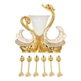 thumbnail image 2 of Juego De Vajilla Con Forma De Cisne Elegante Y Exquisito De Lujo, Soporte Para Cuchara De aleación De Zinc Con 6 Cucharas, Artesanía Pulida Con Espejo, 2 of 7