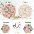 thumbnail image 4 of Cartoon Letter and Character Coasters with Holder for Coffee Table 6 Pcs Drink Coaster Sets Absorbent for Home Decor 4 inch, 4 of 7