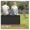 thumbnail image 3 of SONGMY 100 Gallon Waterproof Large Resin Deck Box Indoor Outdoor Lockable Storage Container for Patio Furniture Cushions Garden Tools (100 Gallon, Black), 3 of 9