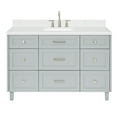 thumbnail image 6 of ARIEL Monroe 54 Inch Single Rectangle Sink Bathroom Vanity With Carrara White Quartz Countertop 1.5 Inch Edge In Grey, 6 of 8