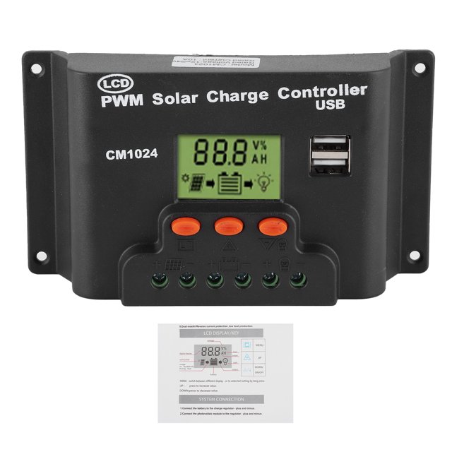 Controlador de carga solar LCD de 12 V/24 V Regulador de batería de salida USB dual para el negocio de la industria doméstica usando carga/descarga nominal de 20 A