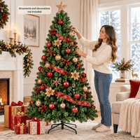 Vebreda 6ft Artificial Hinged Xmas Tree with 1,000 Branch Tips (Green)