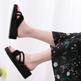 thumbnail image 5 of NOKIO Womens Platform Sandals with Arch Support Women Summer Breathable Open Toe Fashion Non-Slip Wedge Slippers Beach Shoes Women's Comfort Slides EVA Flat Sandals, 5 of 9