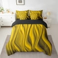 thumbnail image 2 of Erosebridal 3D Abstract Art Bedding Sets Queen Size,Geometric Stripes Comforter Sets with Sheets,Yellow Contemporary Geometry Bed in a Bag Queen Size,Lightweight Bedroom Decorative Reversible,7-Piece, 2 of 6