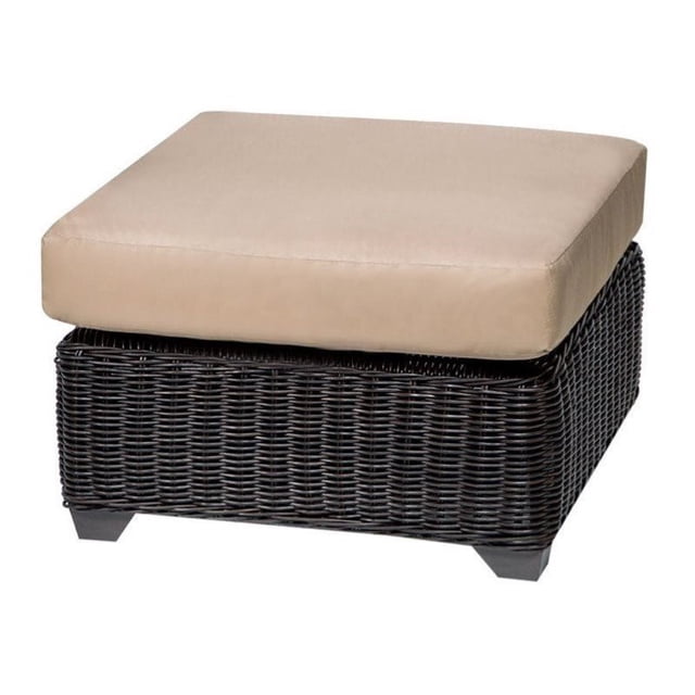 TKC Venice Ottoman en Osier pour Patio Couleur Blé