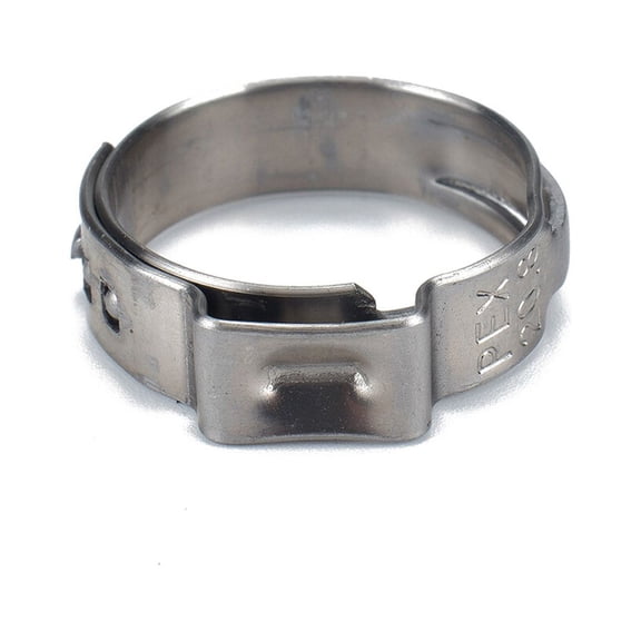 UKCOCO 10Pcs Single Ear Stainless Steel Hose Clamp Drive Hose Clip for Automotive and Industrial