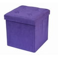 thumbnail image 2 of GGI INTERNATIONAL Foldable Storage Ottoman - Suede with Cover (Purple), 2 of 5