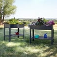 thumbnail image 6 of Sunnydaze 35.75" x 16" x 31.75" Dark Gray Galvanized Steel Raised Garden Bed, Set of 2, 6 of 16