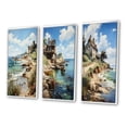 thumbnail image 3 of Designart "Eugene s Reverie Normandy Coast IV" Nautical & Beach Framed Wall Art Set Of 3 - Beige France Frame Gallery Set For Office Decor, 3 of 7